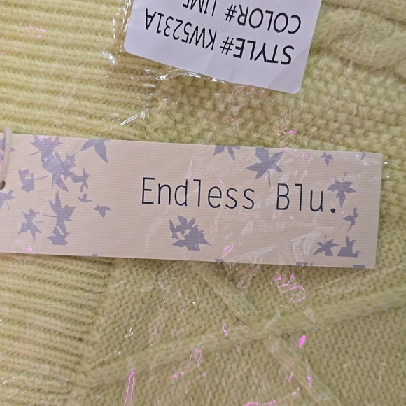 Endless Blu Cable Knit Sweater Skirt| Lime - Picture 4 of 4